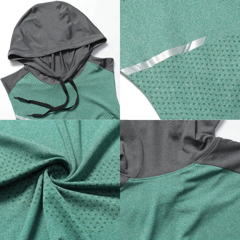 Débardeur de sport à capuche