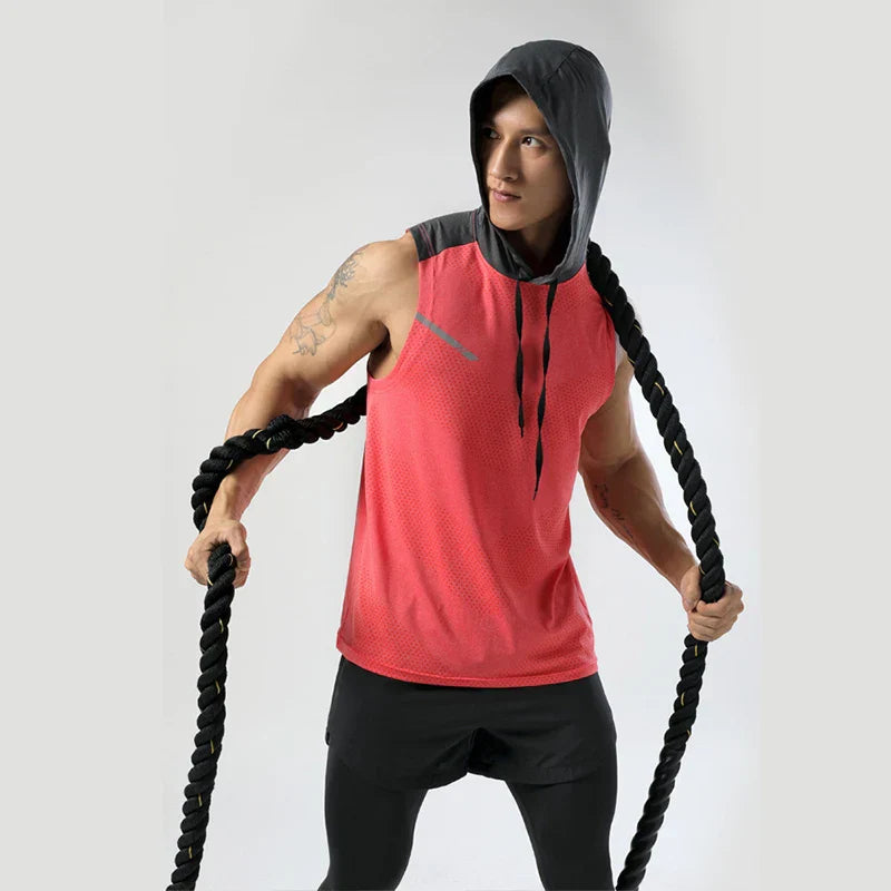 Sports Tank Top With Hood